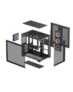 Kompiuterio korpusas DeepCool CG530 Midi Tower 4F  Black (R­CG530­BKADA4­G­1) - Image 2