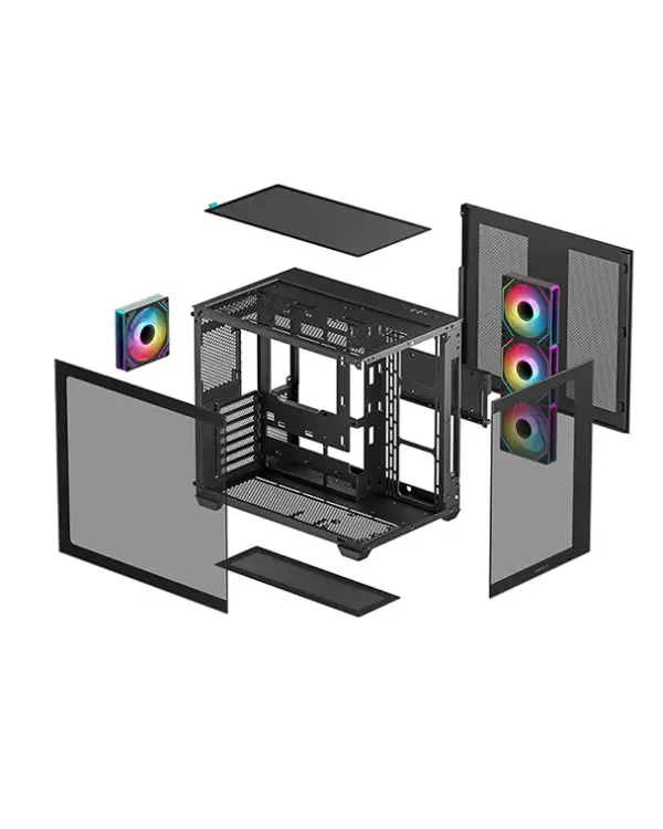 Kompiuterio korpusas DeepCool CG530 Midi Tower 4F  Black (R­CG530­BKADA4­G­1) - Image 2