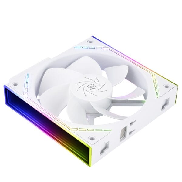 Korpuso aušintuvas Thermalright 120mm TL-M12QRW INFINITY MIRROR ARGB EASY CONNECT FAN White (Baltas) - Image 3