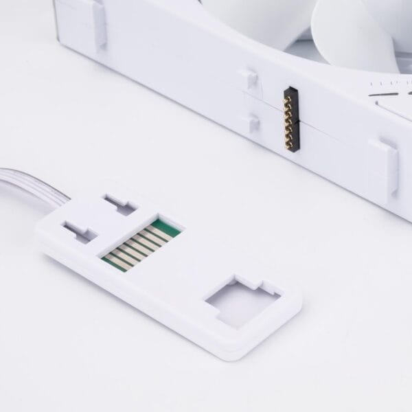 Korpuso aušintuvas Thermalright 120mm TL-M12QRW INFINITY MIRROR ARGB EASY CONNECT FAN White (Baltas) - Image 4