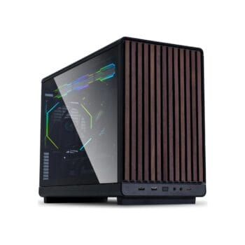 Kompiuterio korpusas Lian Li A3-mATX Black Wood TG Edition (Juodas) (G99.A3X-WDG.00)