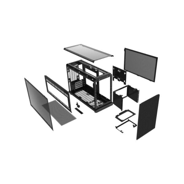 Kompiuterio korpusas Lian Li A3-mATX Black Wood TG Edition (Juodas) (G99.A3X-WDG.00) - Image 2