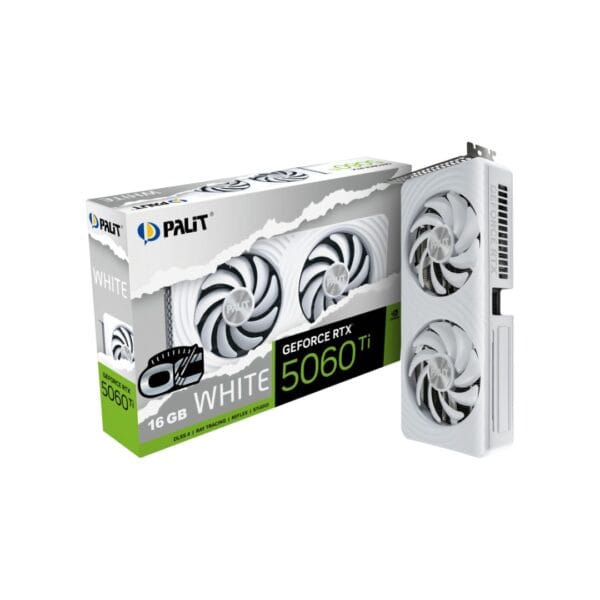 Vaizdo plokštė Palit GeForce RTX 5060 Ti White OC 16GB, PCIe 5.0 - Image 1