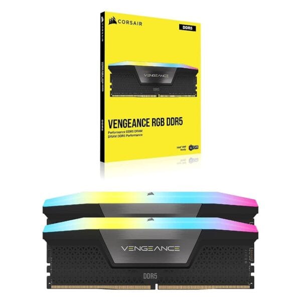 CORSAIR VENGEANCE RGB DDR5 32GB (2x16GB) 6400MHz C32 CMH32GX5M2B6400C32 - Image 1