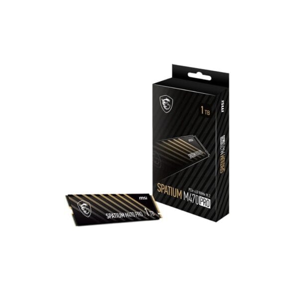 1TB MSI SPATIUM M470 PRO PCIe 4.0 NVMe M.2 SSD, 6000MB/s Skaitymas 4500MB/s Rašymas - Image 1