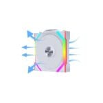 Korpuso aušintuvas Lian Li UNI FAN REVERSE SL WIRELESS 3x120mm White Case Fan (G99.12RSL1W3W.00) - Image 2