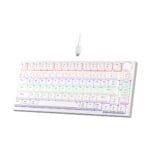 Žaidimų Klaviatūra Mechaninė 75% Newmen GM326 Balta Red Switches