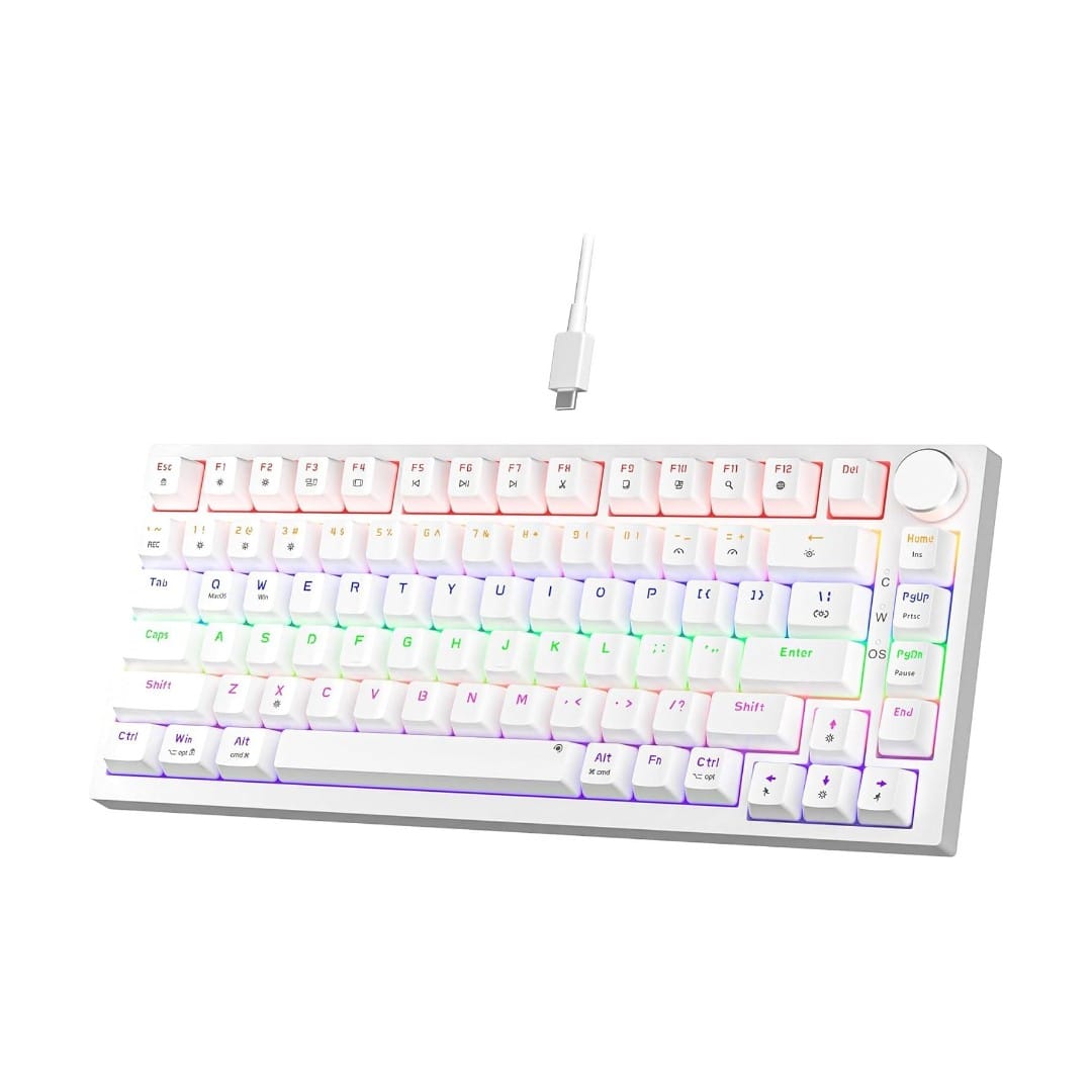 Untitled image - 2025-10-30T122635.720 Žaidimų Klaviatūra Mechaninė 75% Newmen GM326 Balta Red Switches - Image 1