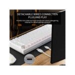 Žaidimų Klaviatūra Mechaninė 75% Newmen GM326 Balta Red Switches - Image 2