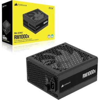 CORSAIR RM1000x Fully Modular Low Noise ATX PSU ATX 3.1 PCIe 5.1 Cybenetics Gold Efficiency 12V 2x6 Connector (cp-9020271-na)