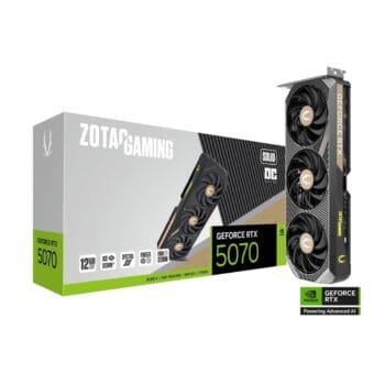 Vaizdo plokštė  ZOTAC GAMING GeForce RTX 5070 SOLID OC 12GB GDDR7 DLSS4 192 bit PCIE 5.0