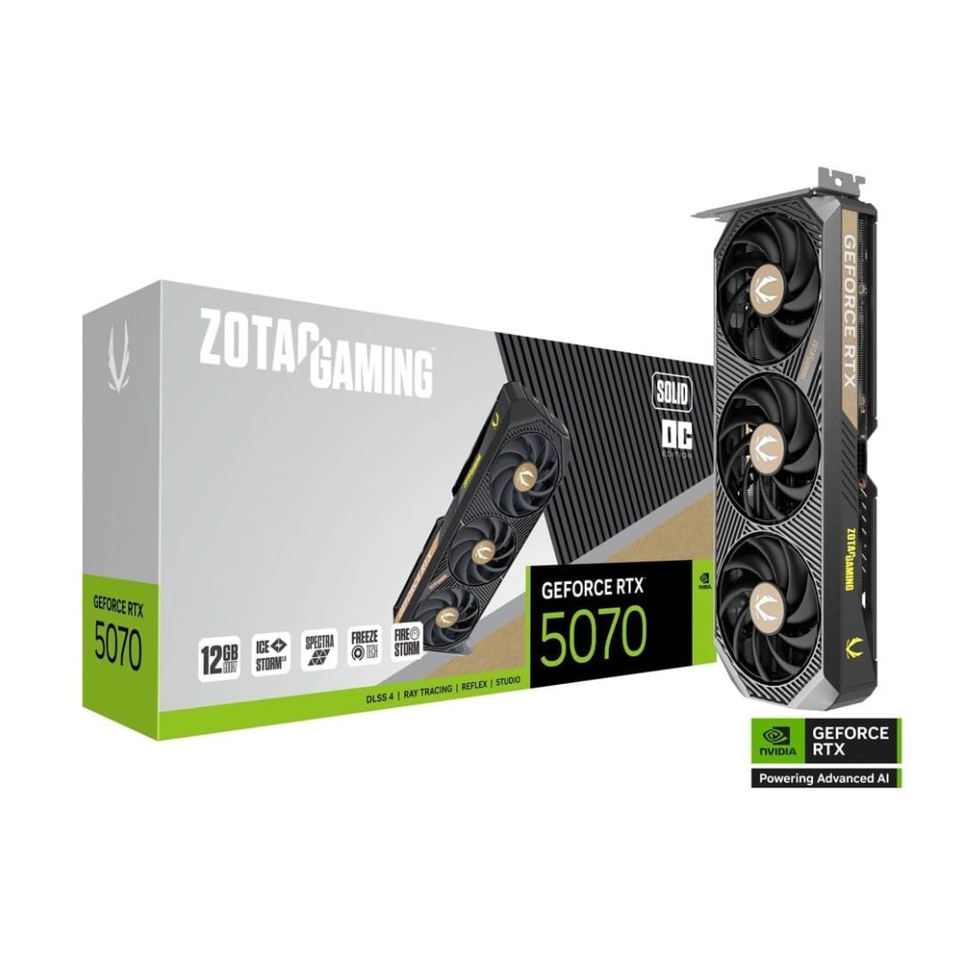 Untitled image - 2025-11-14T112959.638 Vaizdo plokštė ZOTAC GAMING GeForce RTX 5070 SOLID OC 12GB GDDR7 DLSS4 192 bit PCIE 5.0 - Image 1