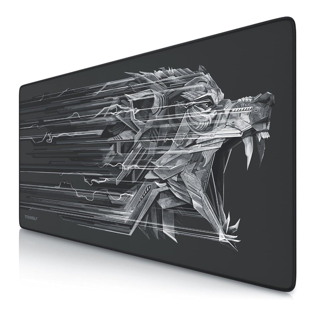 Untitled image - 2025-12-13T110319.429 Titanium Wolf EPSILON XXL Pelės Kilimėlis (Mouse Pad) A (900x400mm) Non-slip (Juoda/Pilka) - Image 1