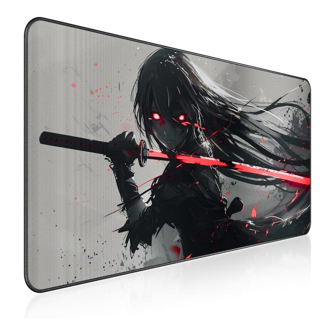 Untitled image - 2025-12-13T112637.097 RISOKA XXL Night Katana Pelės Kilimėlis (Mouse Pad) (900x400mm) Non-slip (Pilka) - Image 1