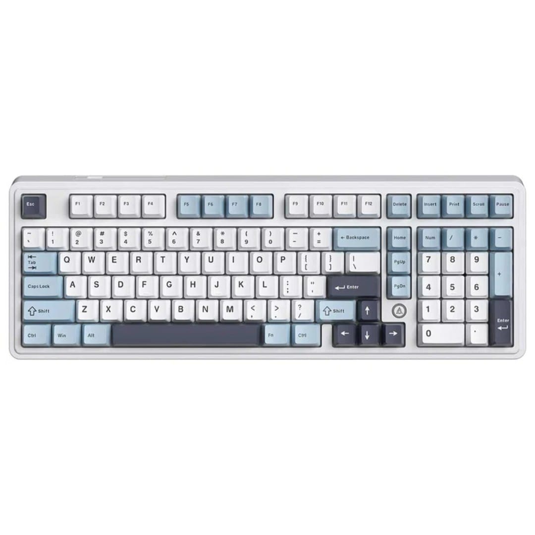 Untitled image (52) Žaidimų Klaviatūra Mechaninė AJAZZ AK980 MAX 98% ARGB HotSwap USB-C (Magnetic Grain Switch) Balta-Mėlyna - Image 1