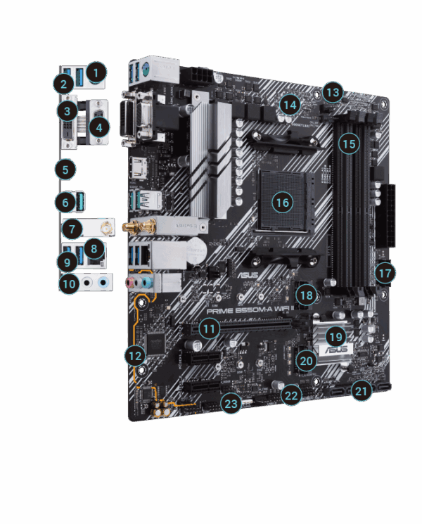 ASUS PRIME B550M-A WIFI II AM4 MB - Image 2