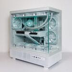 P998 Žaidimų ir darbo kompiuteris Ryzen 9850X3D B850 WIFI 32GB DDR5 1TB NVMe SSD RTX 5070 Ti 16GB Baltas