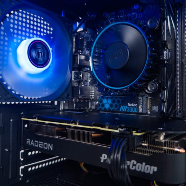 (P982) Stacionarus žaidimų-darbo kompiuteris Intel Core i3-12100F H610M 16GB DDR4 500GB SSD RX 9060 XT 8GB - Image 3