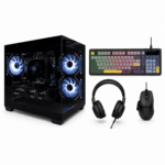 (SP02) KOMPIUTERIS RYZEN 5 5500 / RX 7600 8GB + KLAVIATŪROS, PELĖS, AUSINIŲ IR KILIMĖLIO KOMPLEKTAS