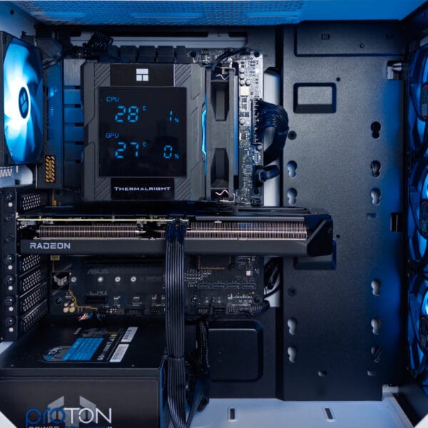 (P983) Stacionarus žaidimų-darbo kompiuteris Ryzen 7 7700 B650 WiFi 32GB DDR5 1TB NVMe RX 9060 XT 16GB - Image 3