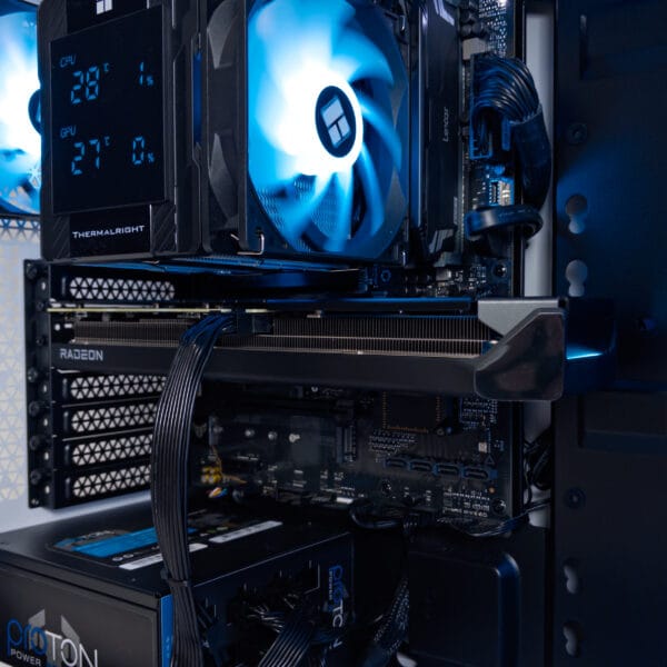 (P983) Stacionarus žaidimų-darbo kompiuteris Ryzen 7 7700 B650 WiFi 32GB DDR5 1TB NVMe RX 9060 XT 16GB - Image 5