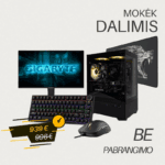 (SP01) KOMPIUTERIO KOMPLEKTAS RYZEN 5 5500 / RTX 5060 8GB + 24.5" FHD MONITORIUS, MECHANINĖ KLAVIATŪRA, PELĖ IR XXL KILIMĖLIS